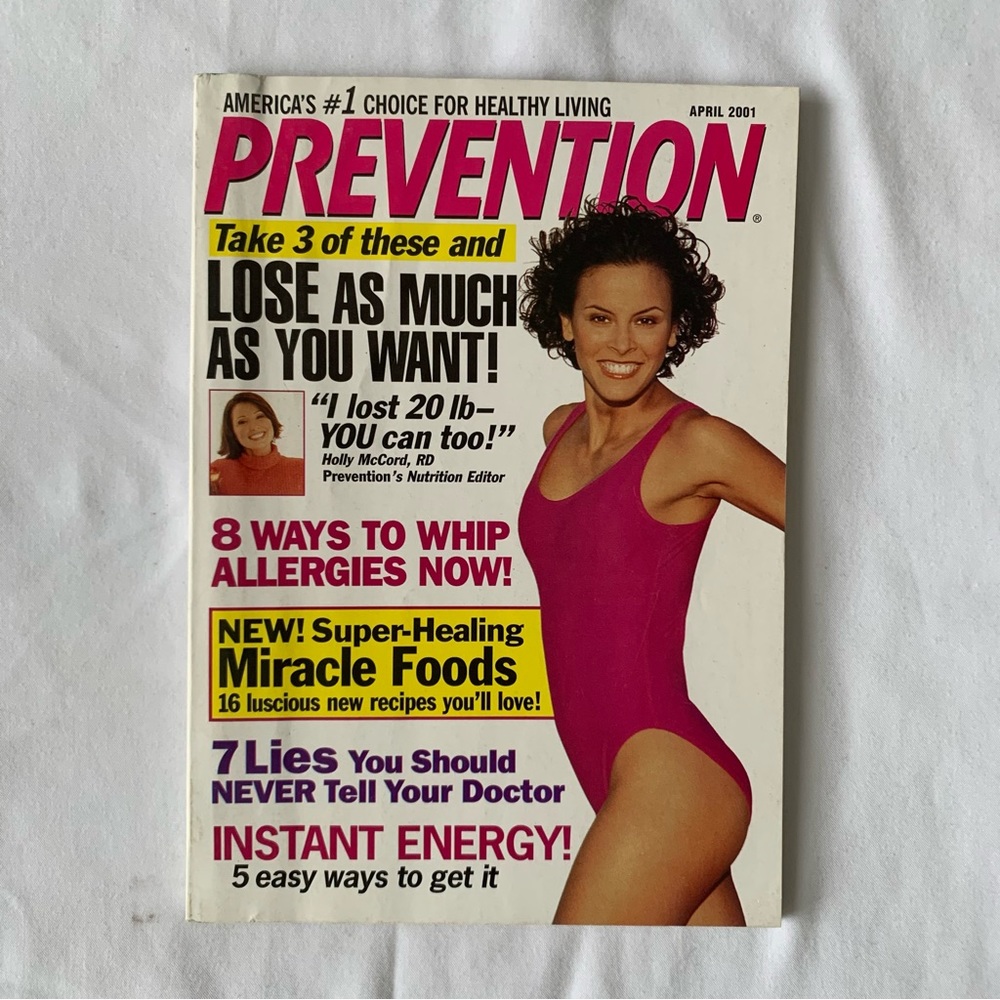 Prevention Vintage “We Help People Enjoy Healthier Life” April 2001 Magazine